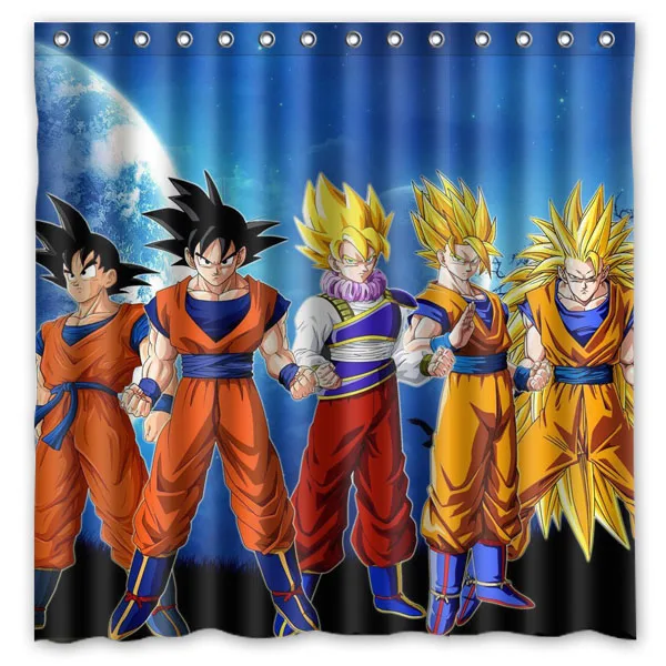 2 Водонепроницаемый Душ занавеска с крючками Dragon Ball водостойкие шторы для ванной экран пользовательские украшения ванной 71*71 дюймов - Цвет: 2