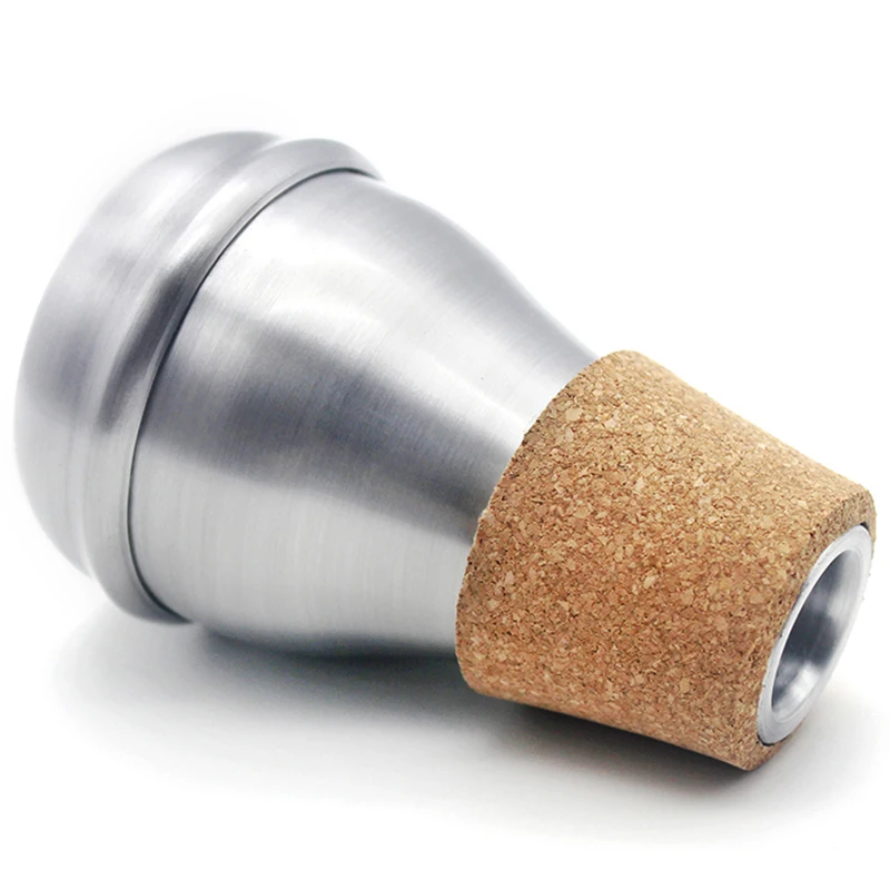 

Silver Aluminium Cork Practice Trumpet Bubble Mute Musical Instrument Accessories