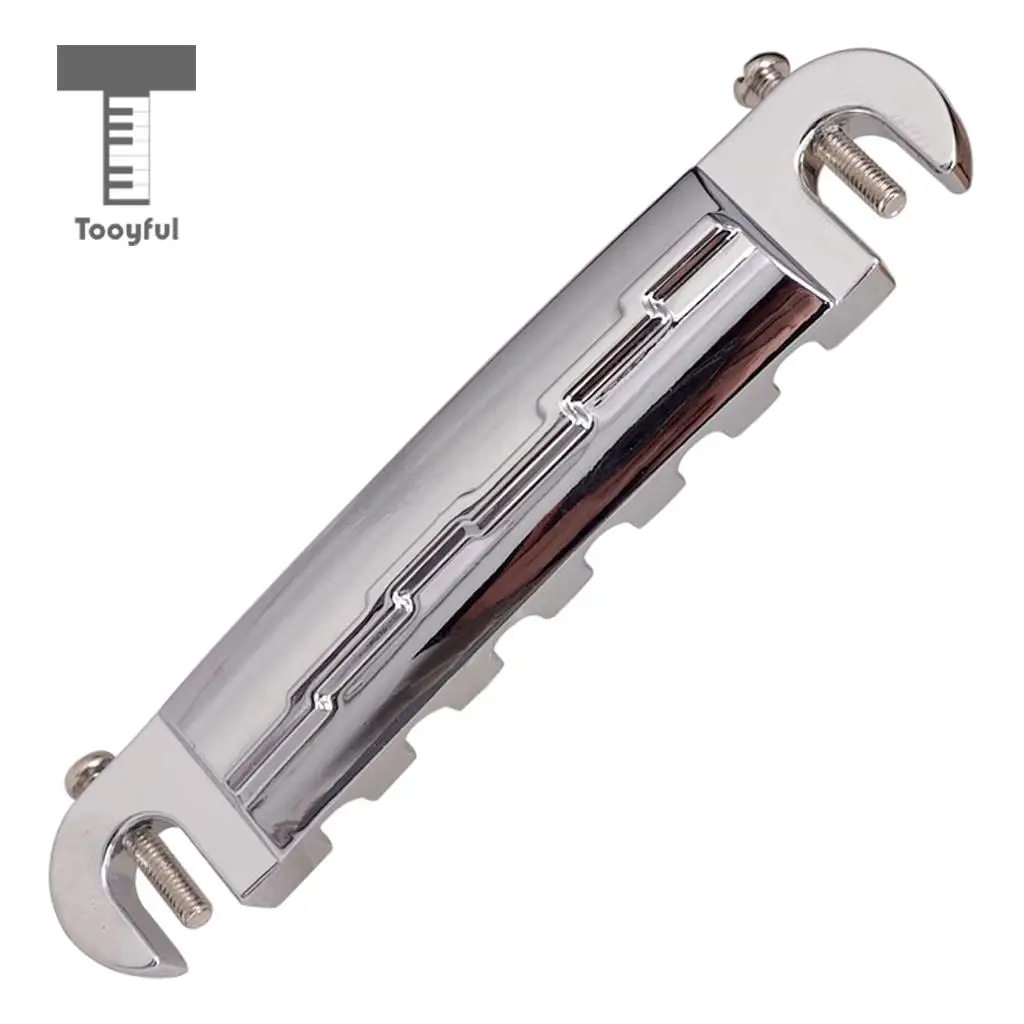 Tooyful Compensated Wraparound Bridge Tailpiece with Studs for LP Style Guitar Parts Accessories