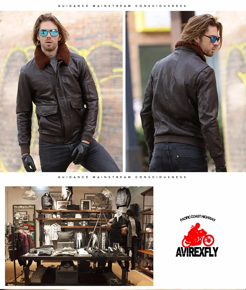 Черная мужская кожаная куртка пилот шерстяной воротник размера плюс 3XL Натуральная Воловья Кожа Мужская русская военная куртка Авиатор