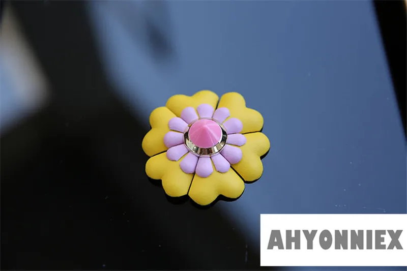 Бренд AHYONNIEX, 3D обувь, украшенная кожаным цветком, нашивка, ПРИШИТАЯ аппликация, одежда, обувь, сумки, украшение, патч, аксессуары для DIY