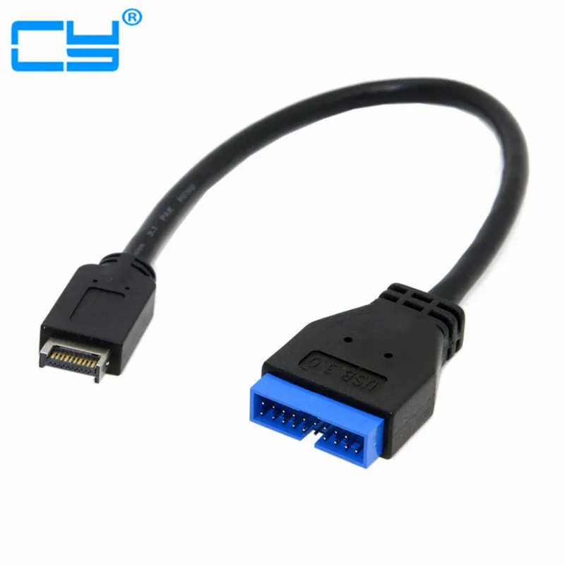 USB 3,1 type-c MINI 20 pin Разъем передней панели к USB 3,0 Стандартный 19/20pin коннектор удлинитель для материнской платы ASUS 0,2 м/20 см
