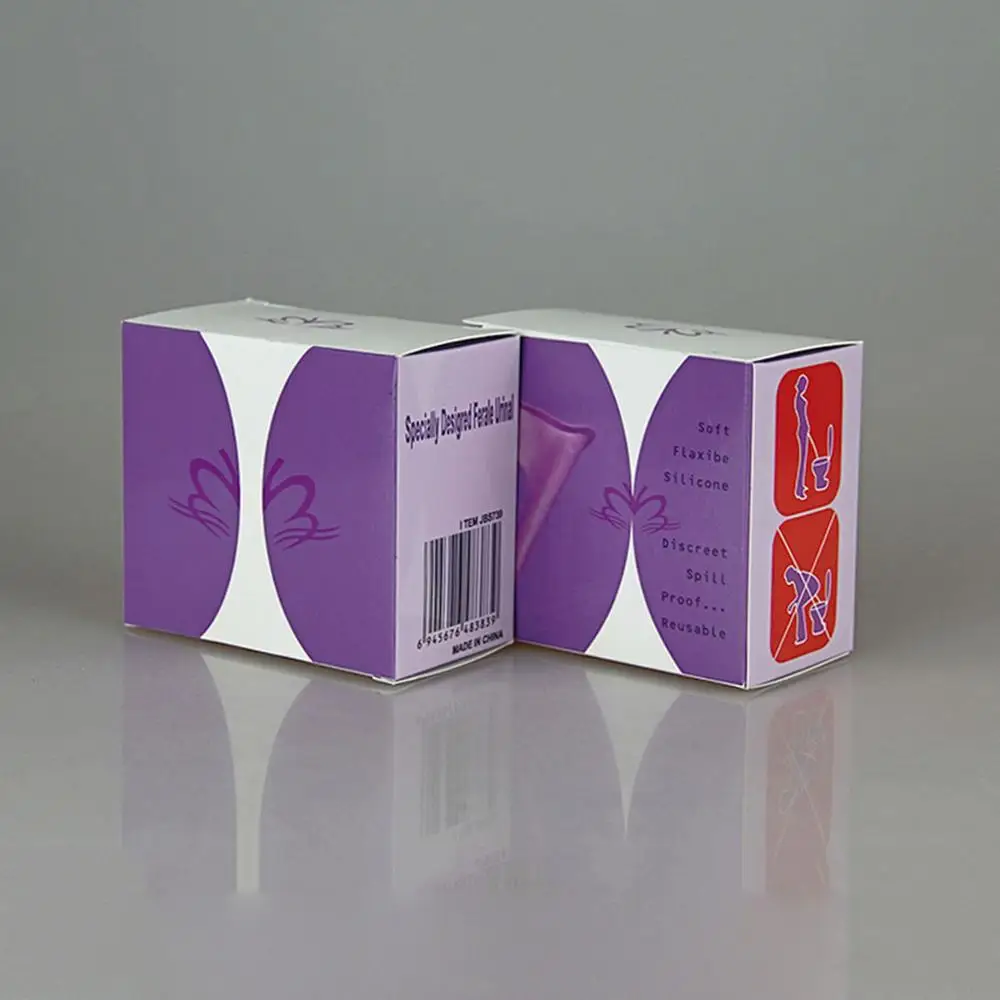 Purple color box 1 шт. женский писсуар для путешествий и кемпинга портативный женский писсуар мягкий силиконовый писсуар устройство для мочеиспускания стоячий и писсущий Туалет - Цвет: Purple color box
