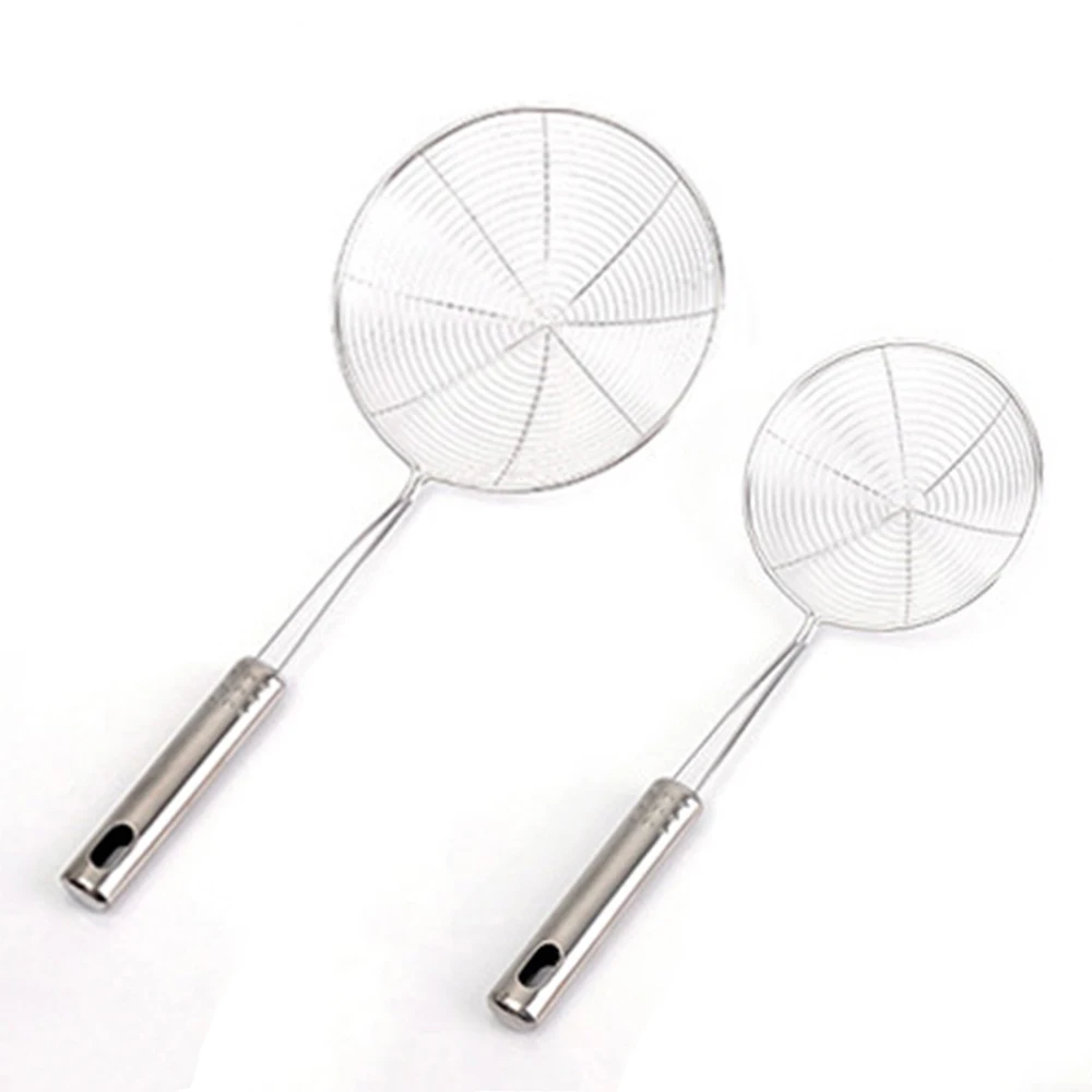 

12 to 16 inch Oval Fine Mesh Stainless Steel Skimmer Food Oil Pot Strainer Ladle Strainers Kitchen Tools & Gadgets