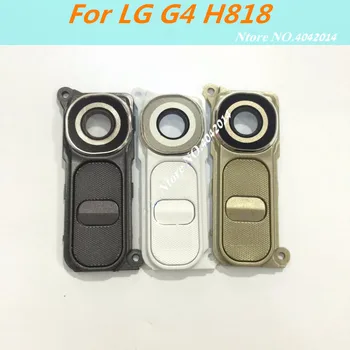 

5 pcs Gold/Black/White Original New Back Rear Camera Lens Glass Cover Frame Holder + Button For For LG G4 H818