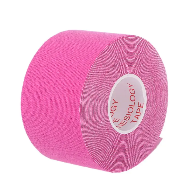pink OOTDTY Горячая 3,8 см* 5 м кинезиологическая лента Атлетическая при спортивных травмах мышечное напряжение эластичная повязка - Цвет: pink