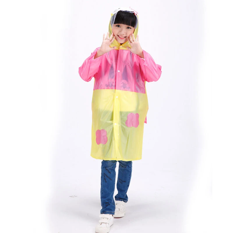 Raincoat Kids Waterproof Boys Girls Long Cute Regenmatel Cloak Awning