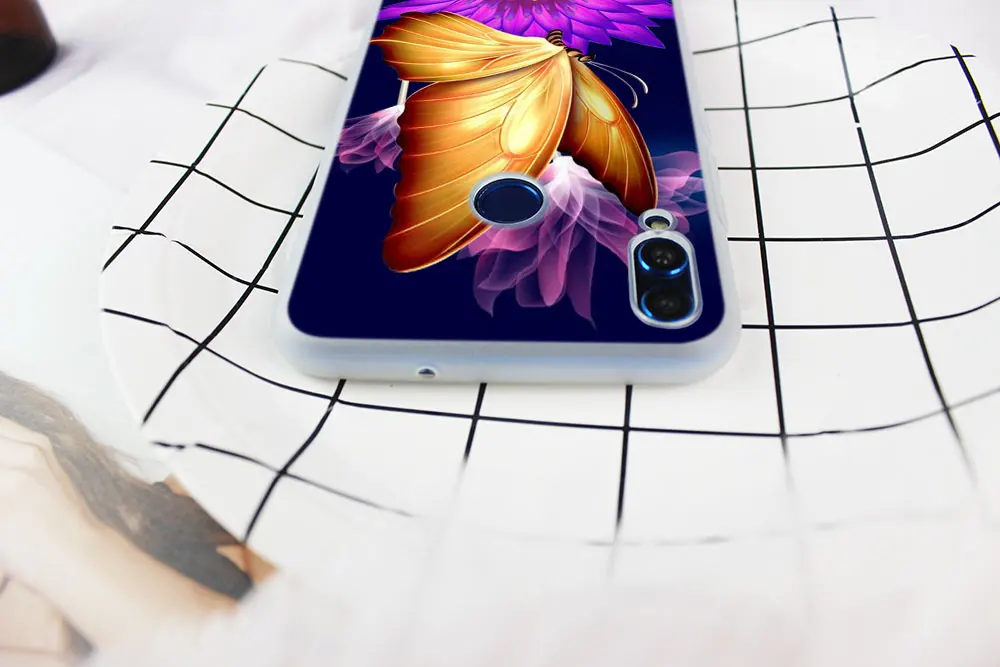 Мягкий силиконовый чехол с синей бабочкой для Huawei Honor 30 20 10 9 Lite 30pro 20pro 30s 10i 9a 8a