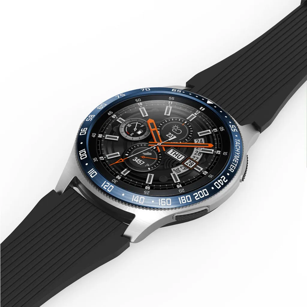 Модные прочные Часы Аксессуары для samsung Galaxy Watch 46 мм, драгоценный камень кольцо клеющаяся крышка против царапин металл высокое качество
