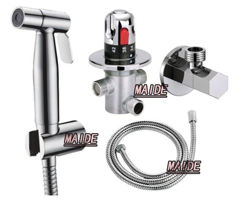 Free shipping Thermostatic Bidet Faucets Mixers Taps + Brass Hand Held