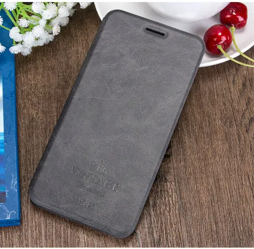 Mofi винтажный кожаный чехол для Xiaomi Redmi 7 7A Роскошный PU флип-чехол с подставкой Redmi7 кожаный чехол для Redmi 5 Plus Чехлы для телефона - Цвет: Черный