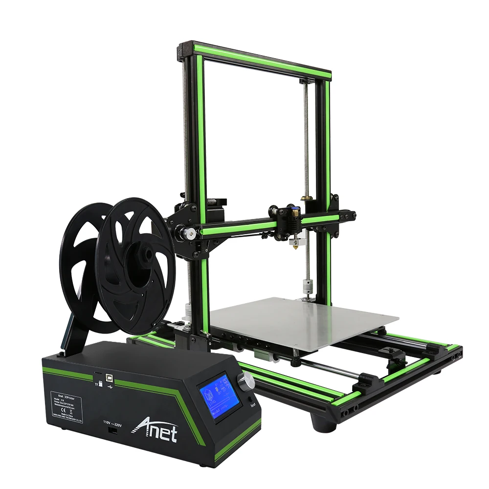 Anet E10 легко ассемблер 3d принтер Reprap Prusa i3 Алюминий рамки DIY 220*270*300 мм Большой принт Размеры с нить SD карты