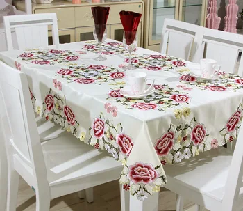 

Hot Sale Multi-size Europe Style Printed Lace Flower Edge Dustproof Covers For Table Home Party Tablecloths High Quality HYZ002