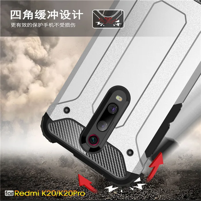 Для Xiao mi Red mi K20 Pro Чехол сверхпрочный ударопрочный Жесткий PC+ TPU Прочный двухслойный защитный чехол для Xiaomi mi 9T mi 9T задняя крышка