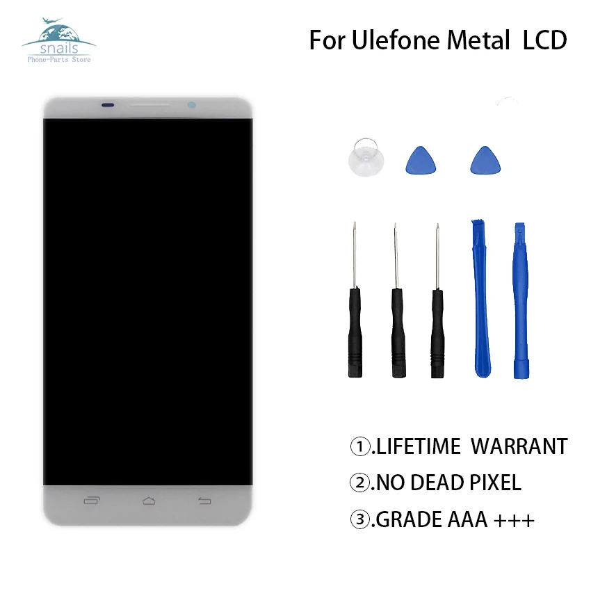 Тестирование для Ulefone Metal ЖК дисплей Дисплей Сенсорный экран дигитайзер в сборе