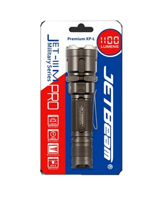 Jetbeam 3M PRO Police Flashlight Cree XP-L LED 1100 Lumens Torch Selfdefence Tactical Equipment by 18650 Battery Jetbeam 3M PRO Police Flashlight Cree XP-L LED 1100 Lumens Torch Selfdefence Tactical Equipment by 18650 Battery