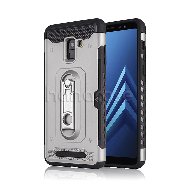 10 шт Роскошные Heavy Duty Прочный противоударный чехол для samsung A5 A7 A6 A8 плюс Чехол-Броня из ТПУ+ ПК с сенсорным экраном чехол с отделением для карт
