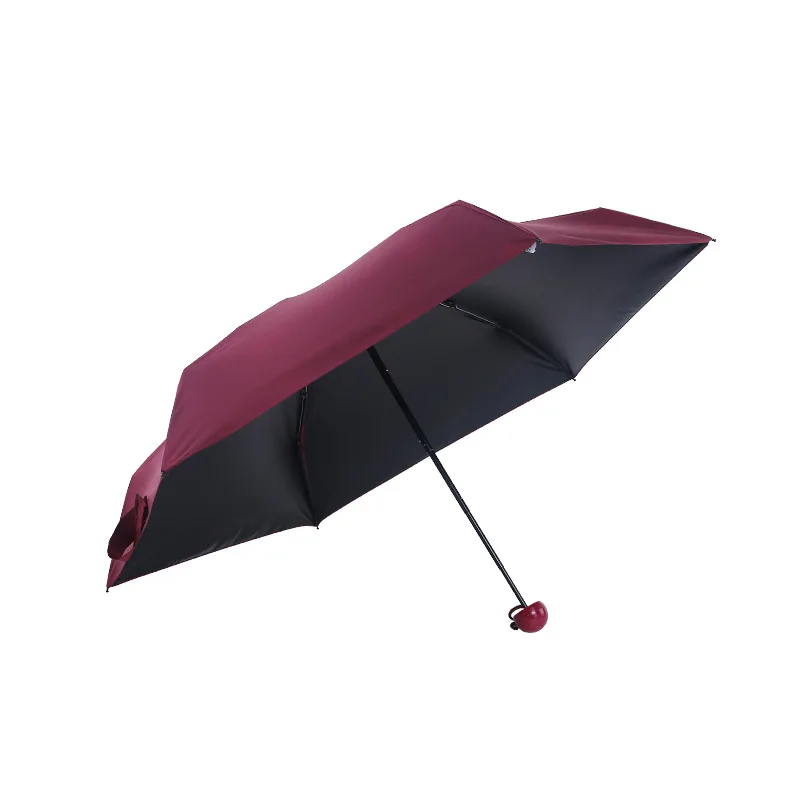 Wine Red Только Jime Капсула Мини зонтик складной женский зонт от солнца высокое качество солнечный и дождливый маленький и изысканный бренд зонтик для женщин - Цвет: Wine Red