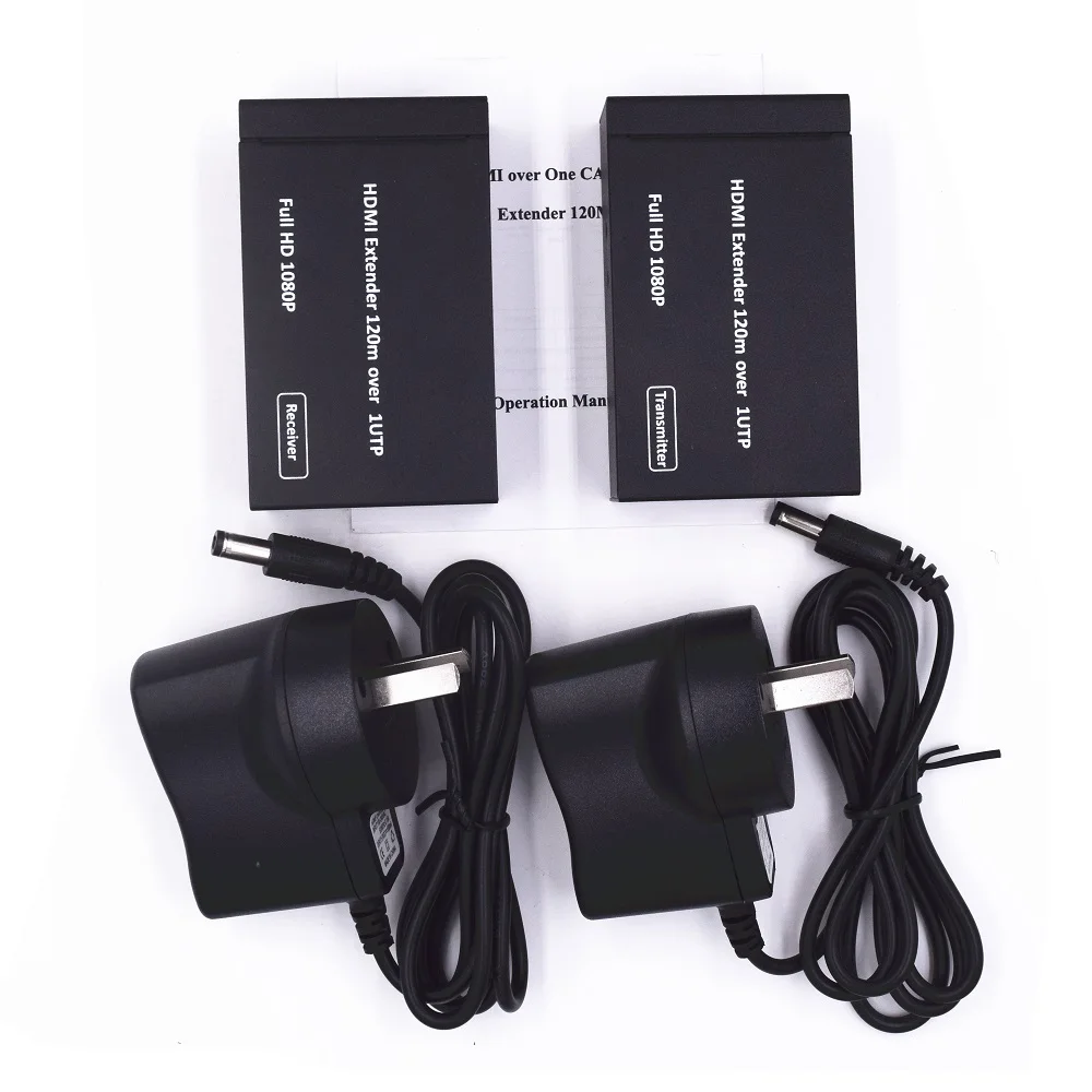 Hdmi-удлинитель Протокола по с одним utp CAT5e/CAT6 120 m Поддержка кабелей 1080 p 120 m Расширение HDMI сплиттер передатчик приемник