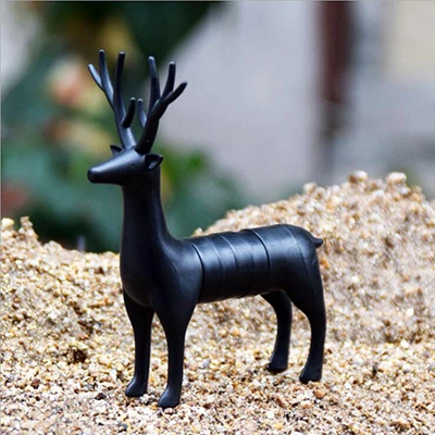 Black sika deer Наклейка на холодильник s милая такса собака Sika олень мультфильм магнит ремесла Съемная Удобная наклейка s стикер на холодильник - Цвет: Black sika deer