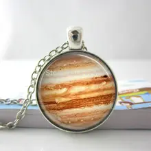 Fashion Necklaces For Women 2014 Vintage Planet Necklace Planet Jupiter Science Photo Glass Dome Pendant Jupiter Necklace