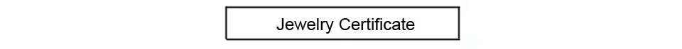 Jewelry certificate