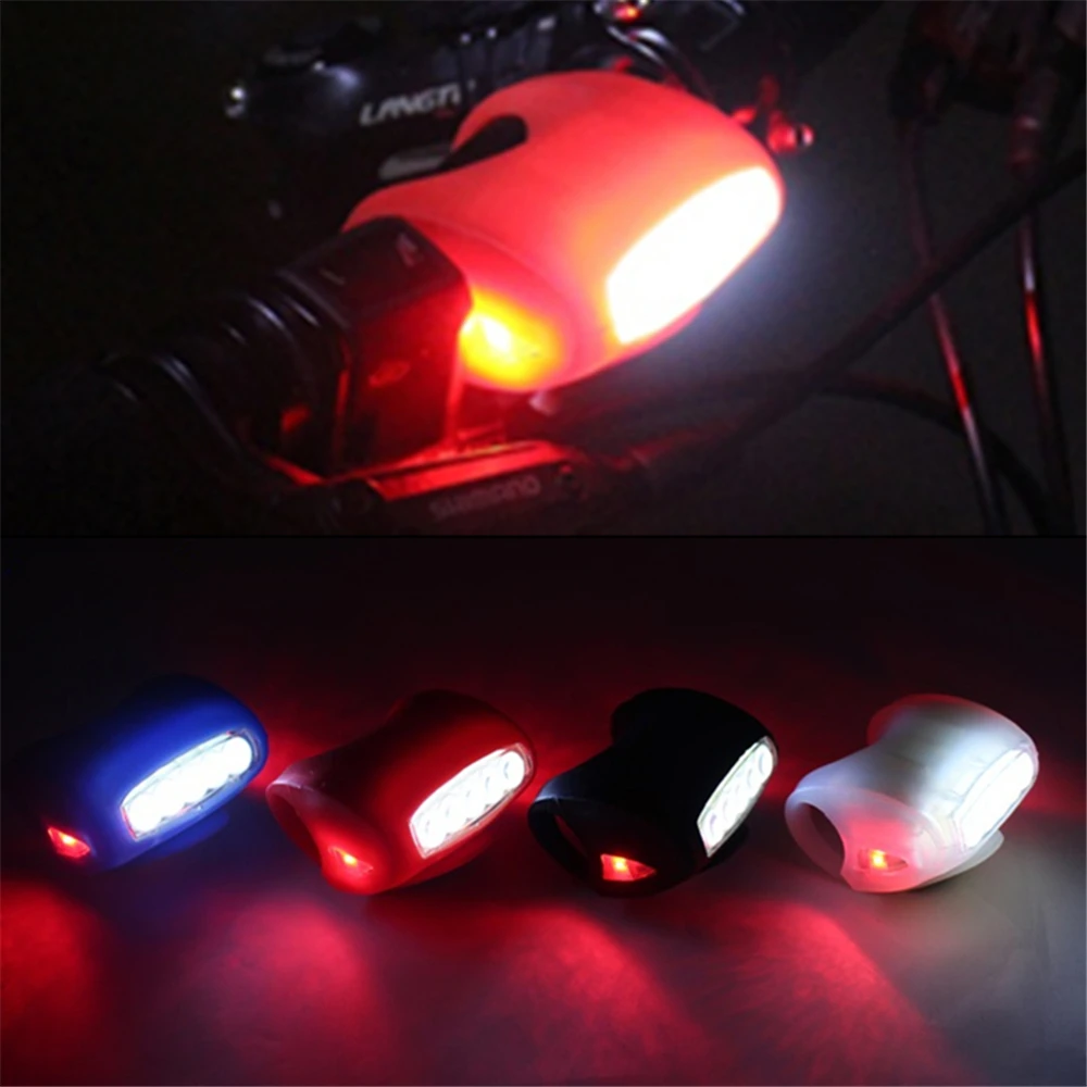 7 LED SILICON Bike Cycling Beetle Warning Light Mountain Bike Front Light MTB Safety Warning