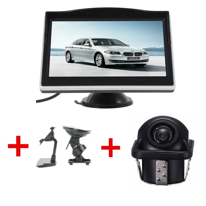 Monitor K201 GSPSCN парковочная система 2 в 1 TFT " HD Автомобильный монитор с 170 градусов Водонепроницаемая Автомобильная инфракрасная камера заднего вида+ кронштейн - Цвет: Monitor K201