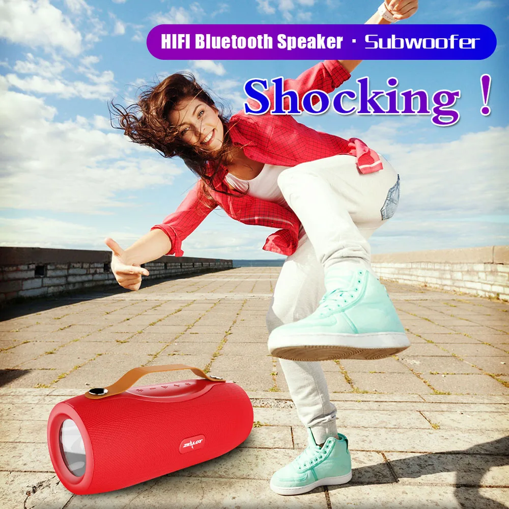 Новый бум бас портативный Bluetooth динамик сабвуфер FM радио беспроводной открытый +