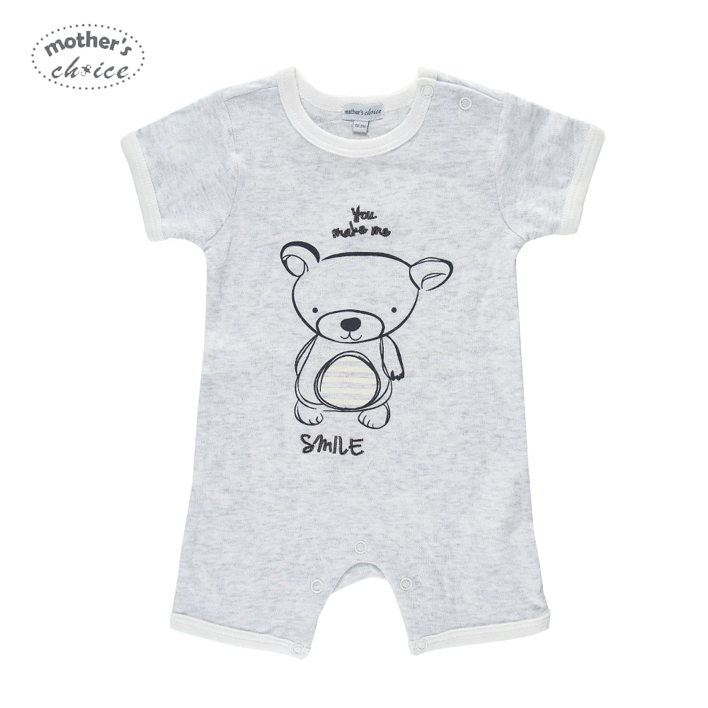 Матери выбор 100% хлопок ребенка Babysuits новорожденного О-образным вырезом комбинезон цветочный детская одежда короткий рукав унисекс наряды