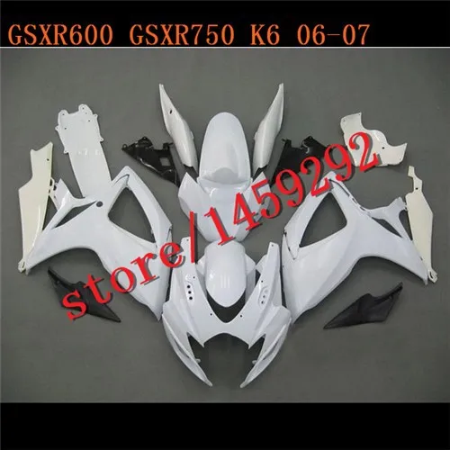 HW-белый 06 обтекатели gsxr 600 750 2007 Наборы тела GSX-R600 K6 2006 обтекателя Наборы GSX R600 07 GSX R750 мотоцикл Средства ухода за кожей работы