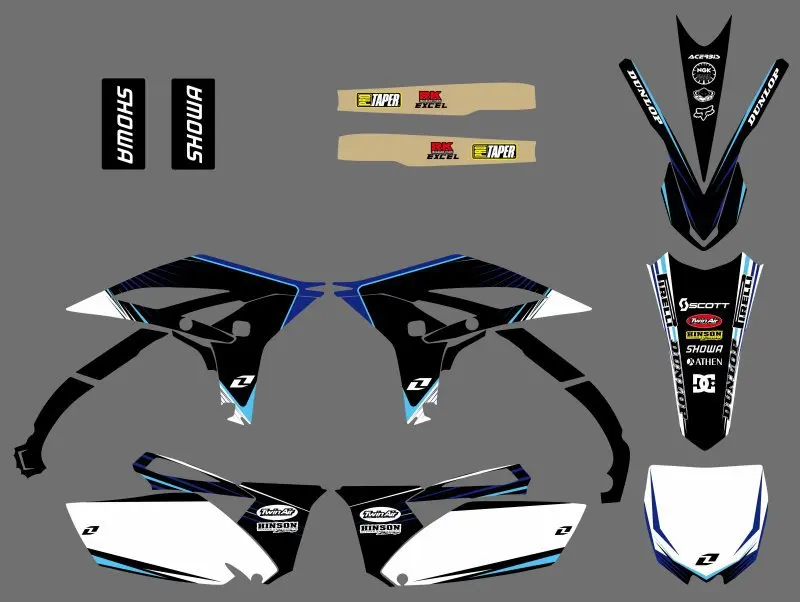 

(Power 0200) New Style TEAM GRAPHICS DECALS FOR Yamaha YZ250F YZF250 2010 2011 2012 2013 YZ 250F YZF 250