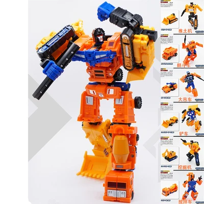 Трансформация циклона predaking WaveSound скорой помощи Sixshot брутикус вентиляторы игрушки MFT MF3 Shockwave MFT MF0 Megotroun Фигурки игрушки - Цвет: Devastator 20cm