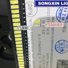 100 шт. светодиодный светильник jufei подсветка 1 Вт 7030 6 в холодный белый Телевизор применение smd 7030 светодиодный холодный белый 100-110lm 7,0*3,0*0,8 мм чип-2