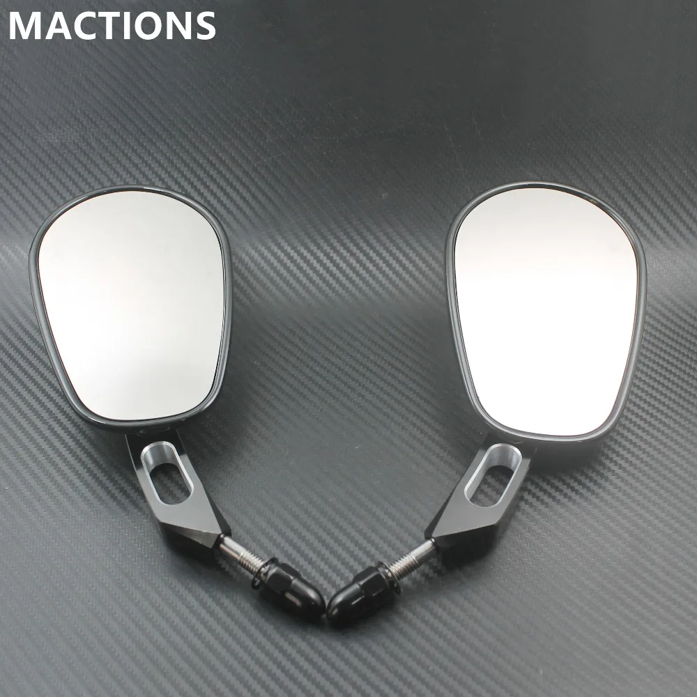 

Side Mirrors Rear View 8MM Black/Chrome For Harley Street Bob FXDB Fat Boy Iron 883 XL883N Sportster 1200 CustomXL1200C