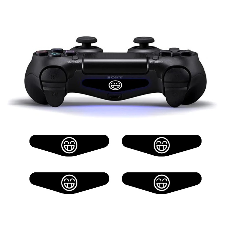 4 шт./лот светодиодный контроллер PS4 светильник стикер бар пользовательские наклейки для Playstation Gampad контроллер кожи для PS4 контроллер Duals