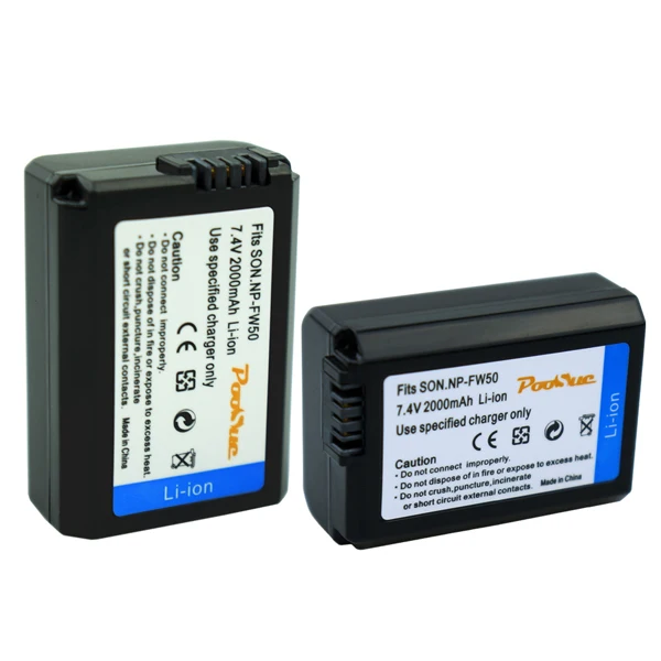 Для sony np fw50 NP-FW50 Батарея+ светодиодный USB Зарядное устройство для sony np fw50 Батарея Alpha a6500 a6300 a7 7R a7R a7R II a7II NEX-3 NEX-3 - Цвет: 2pcs battery