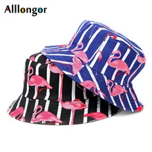 Харадзюку Мода, летние Панамы для мужчин, фламинго, мультяшный принт, плоская шляпа от солнца, плоская шляпа для рыбалки, Панама, хип-хоп кепка, женская черная