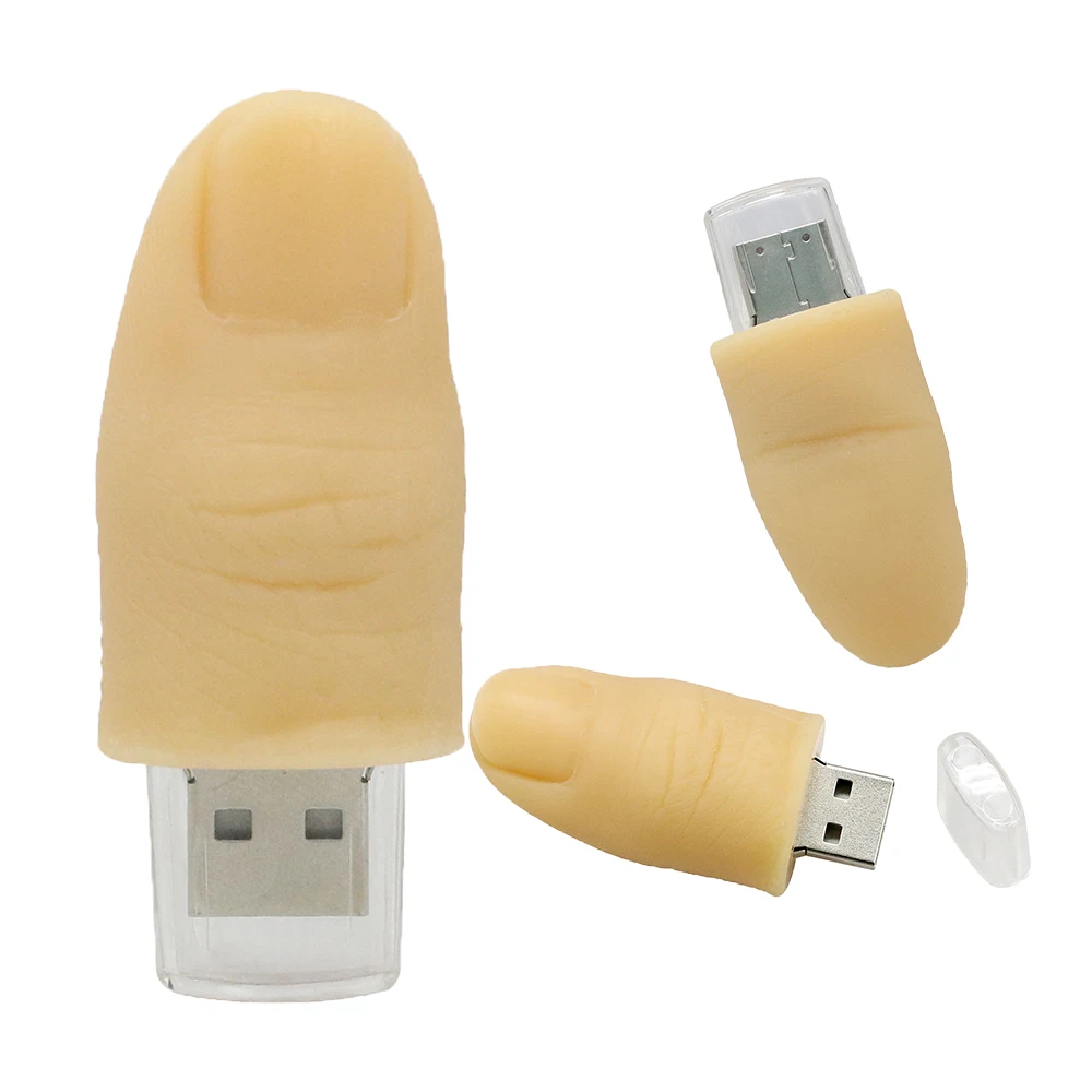 Накопитель мультфильм палец Usb флешка 4ГБ 8ГБ 16ГБ 32ГБ 64ГБ 128 ГБ USB 2,0 флэш-памяти флэш-накопитель подарки