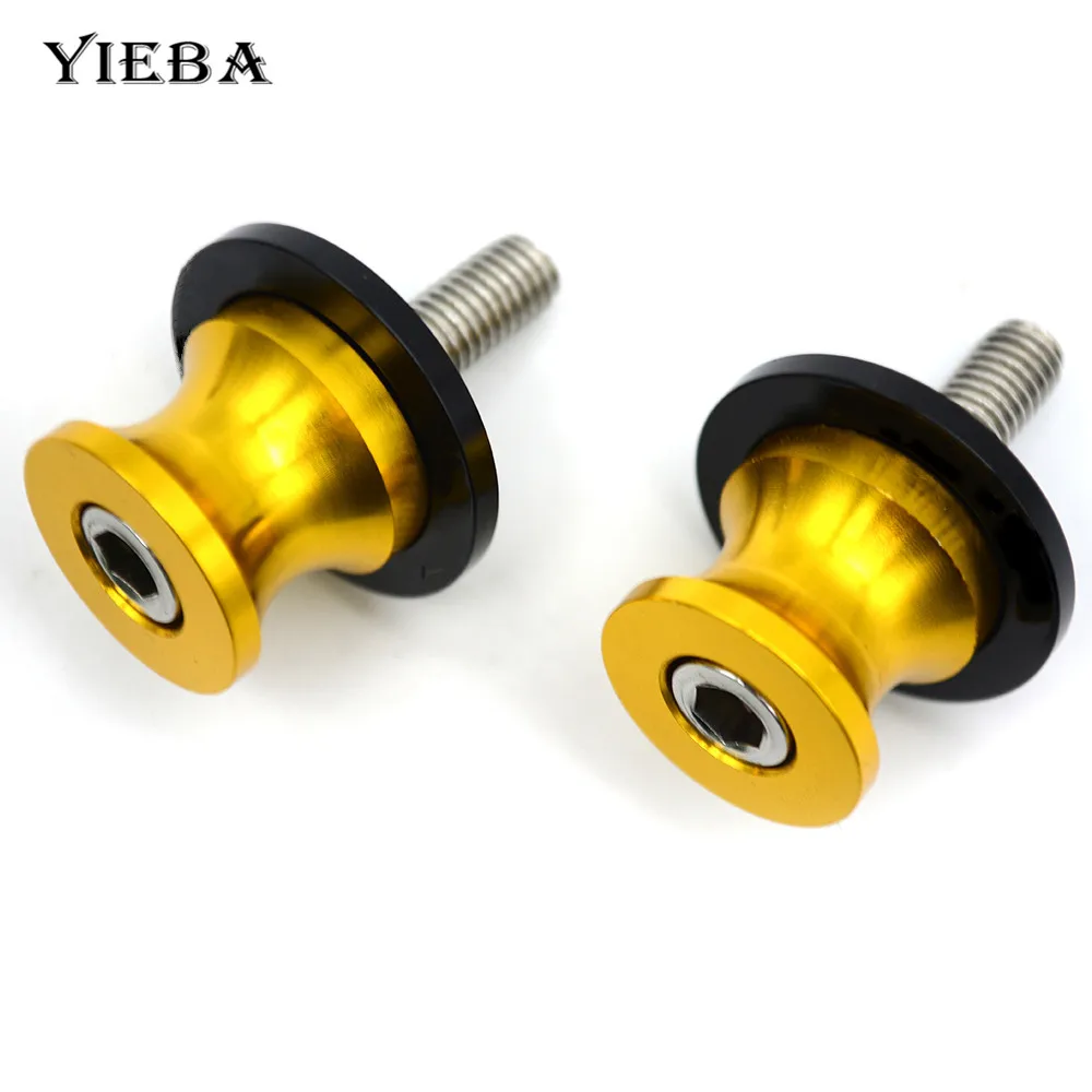 Gold M6 Для YAMAHA HONDA Ducati Kawasaki CNC мотоцикл универсальные аксессуары поворотные рукоятки алюминиевые рулоны слайдер 8 мм 6 мм 10 мм винты - Цвет: Gold M6