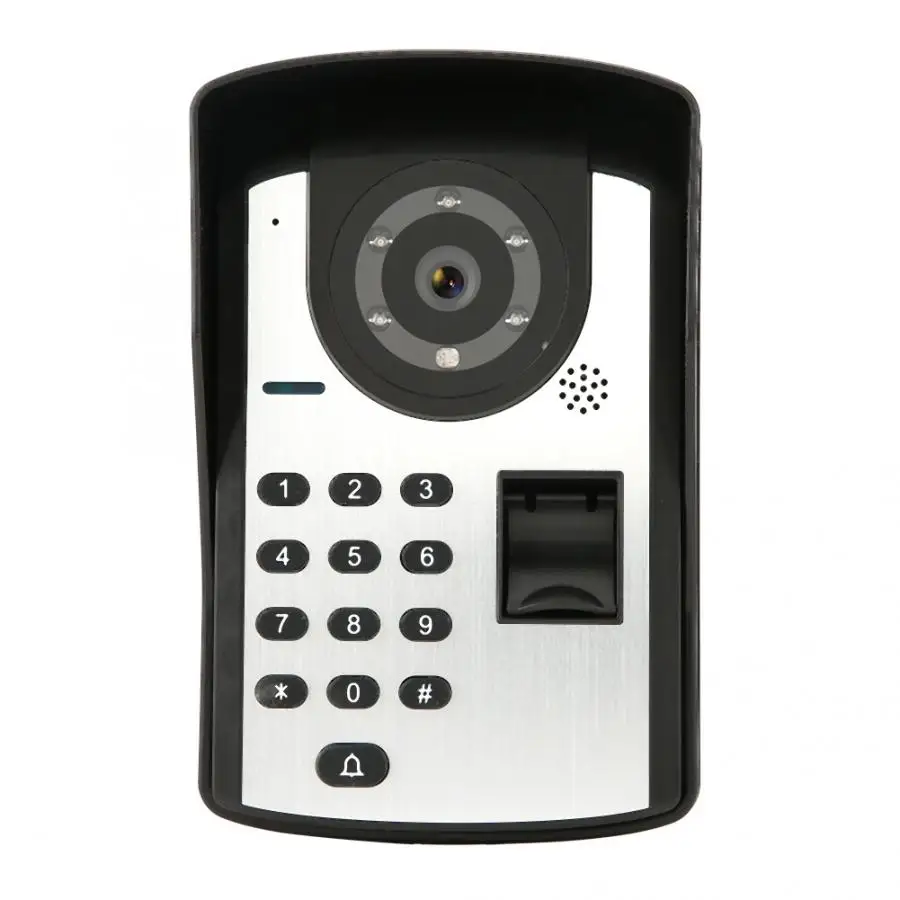7in RFID Password Video Door Phone Wired Intercom Doorbell Kit With NO Lock 806FD11