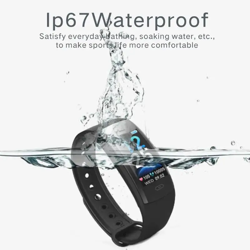 Q90 умный Браслет TFT HD Экран Водонепроницаемый IP67 сердечного ритма крови Давление мониторинга кислорода сведения о вызове напомнить