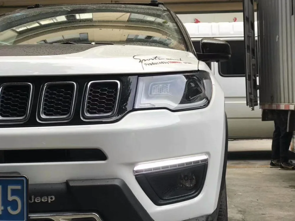 Qirun led drl дневные ходовые огни для jeep с желтым поворотным сигналом и беспроводным управлением