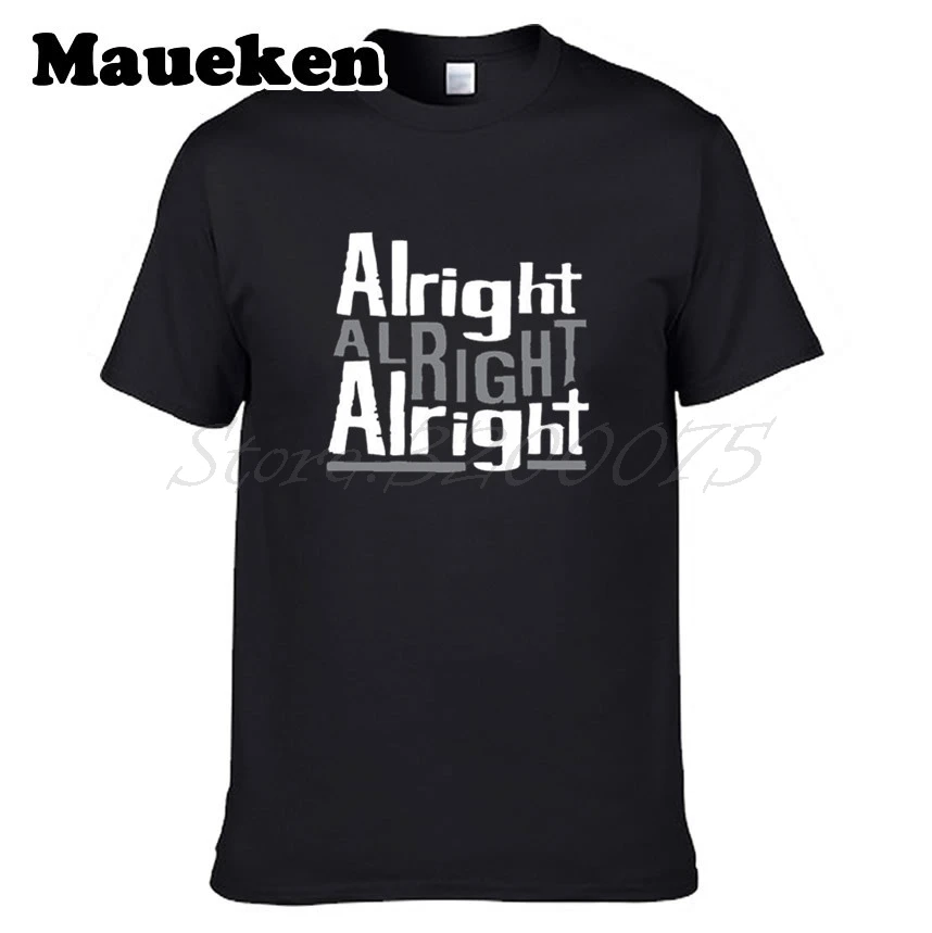 Men Matthew Mcconaughey Dazed and Confused "Alright Alright" T shirt Tees Short Sleeve T SHIRT ...