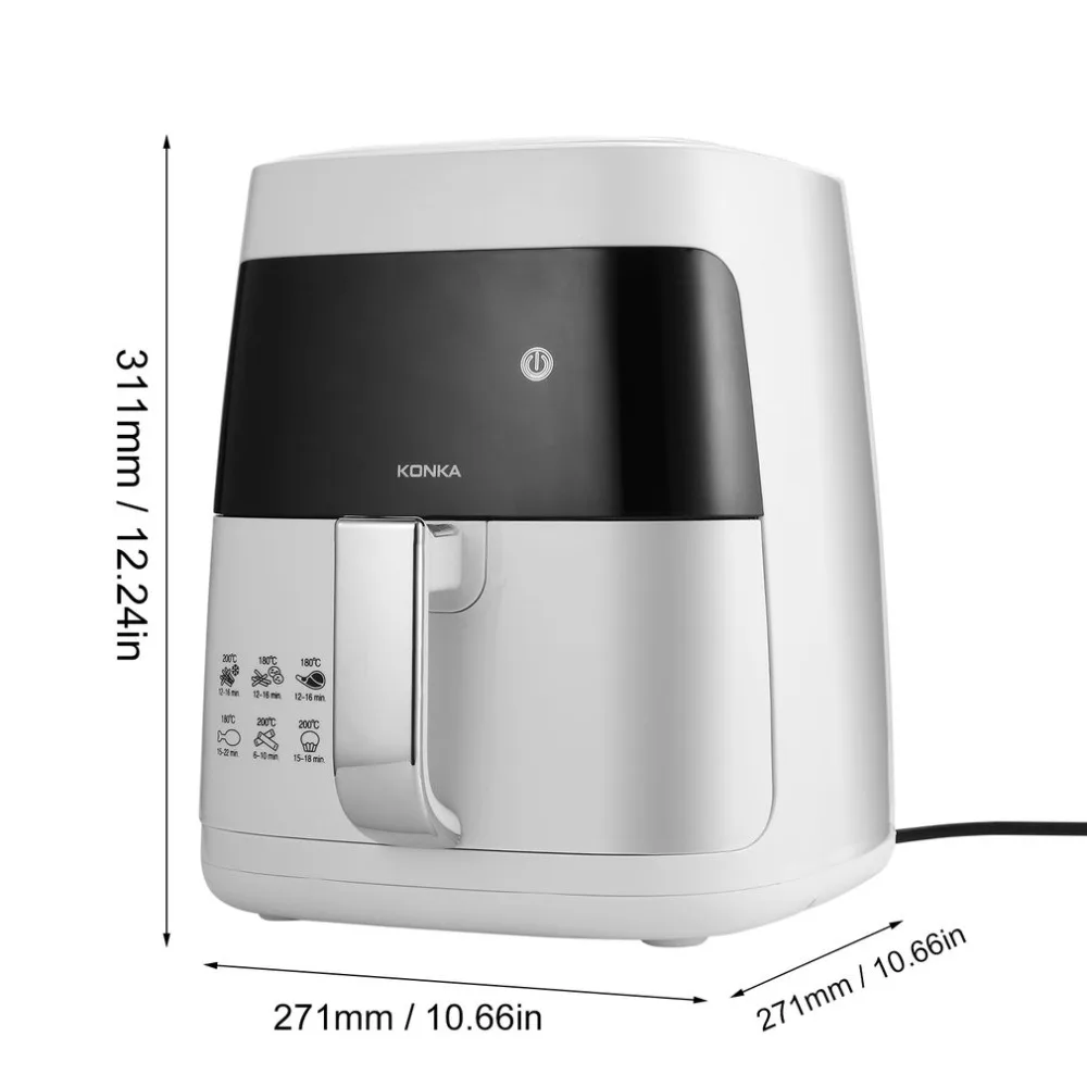Микрокомпьютер интеллектуальное управление KONKA KGKZ-2501 110V 2.5L бездымный Электрический поворотный гриль фритюрница прибор для нарезки фри