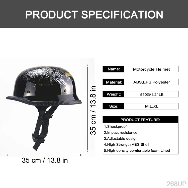 Половина лица винтажный мото rcycle шлем Ретро немецкий Kask Chopper мото скутер шлем голова Защитная Шестерня в горошек Утвержденная