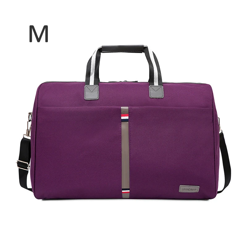 Purple M Складная портативная сумка на плечо для отдыха, водонепроницаемая дорожная сумка для мужчин и женщин, сумка для путешествий, большая многофункциональная сумка для фитнеса XA164ZC - Цвет: Purple M