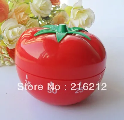 100 шт кухонный будильник для приготовления пищи 60 минут красный помидор Механический Стиль семья