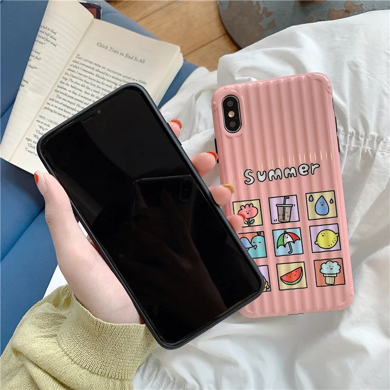 Летняя чехол для iPhone 7 для телефона в форме фруктов простая чехол для iPhone 6 6s 7 8 Plus X