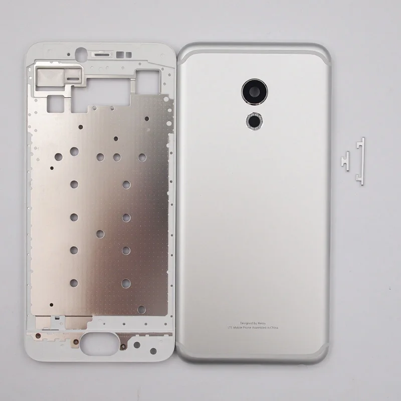 

BaanSam New LCD Front Frame Battery Back Cover For MEIZU Pro 6 5.2 Inch Housing Case With Power Volume Buttons